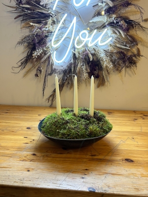 Moss table decor