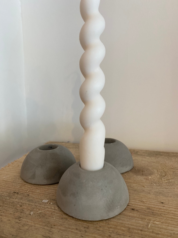 Cement candle holder